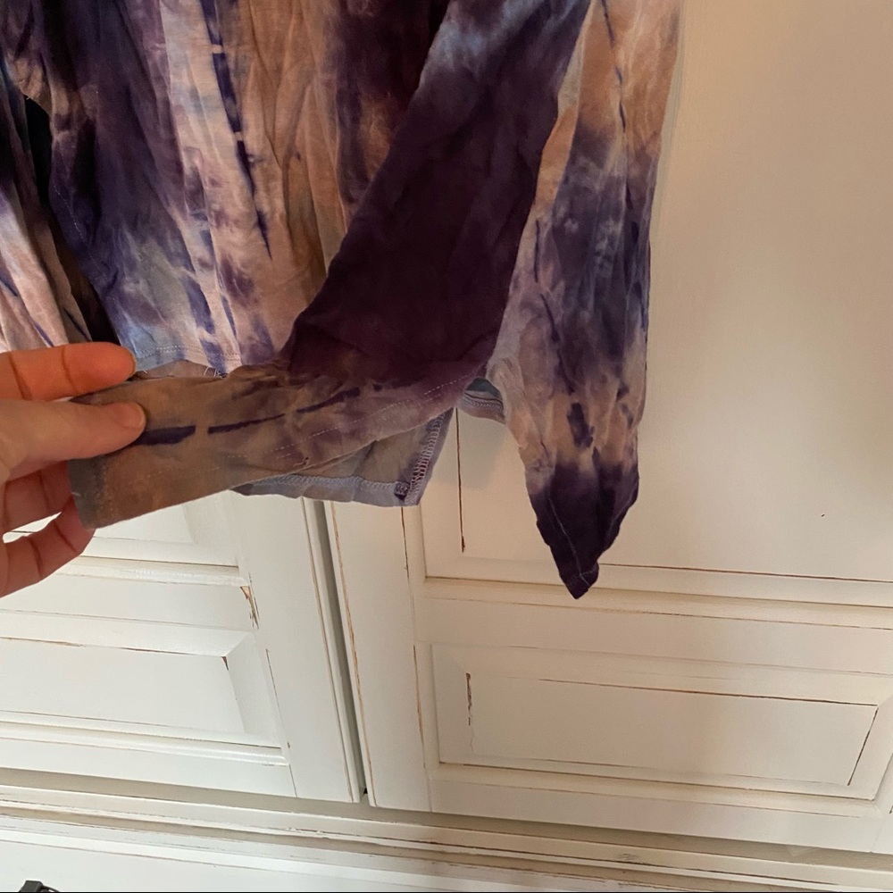 Soft Surroundings Tie Dye Scoop Neck Tunic Top Oversized Bohemian Boho Festival - Picture 4 of 8